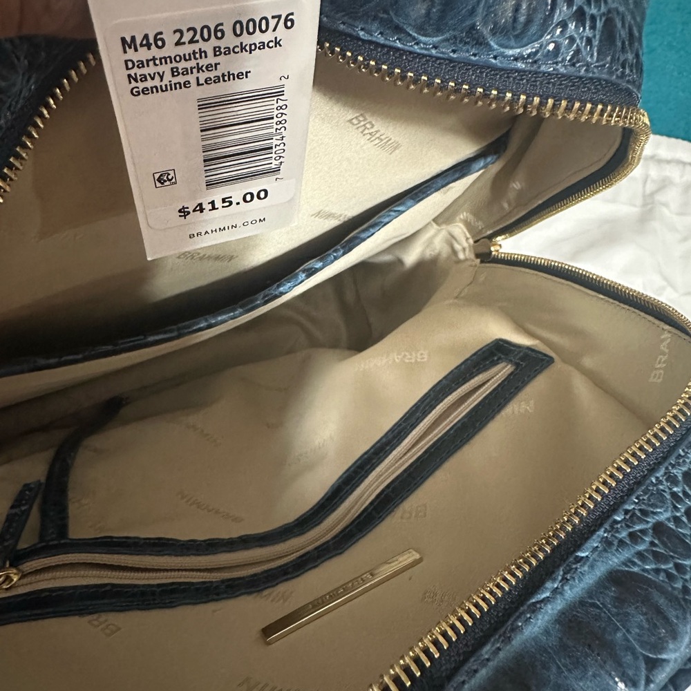 Brahmin large backpack ‘Blue’